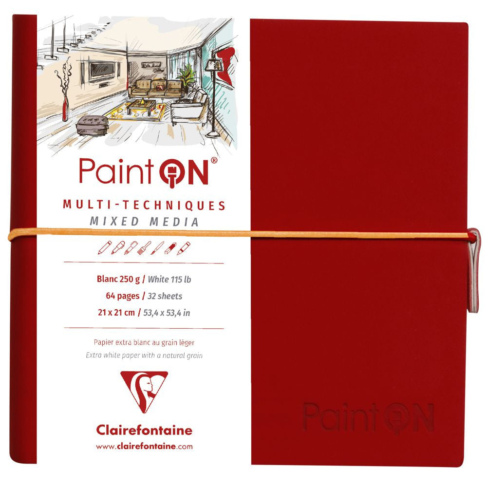 Bloco de Papel Extra Branco Paint On Clairefontaine Multi-Técnica 250g/m² 19x19cm